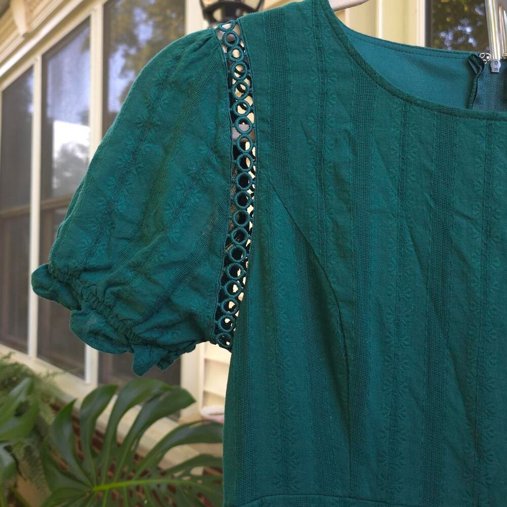 NWT - Mini Dress Emerald Green Mi Ami Francesca’s Collection Dress - Picture 3 of 4